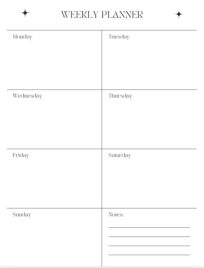 Minimal 2025 Weekly Calendars - ohlade